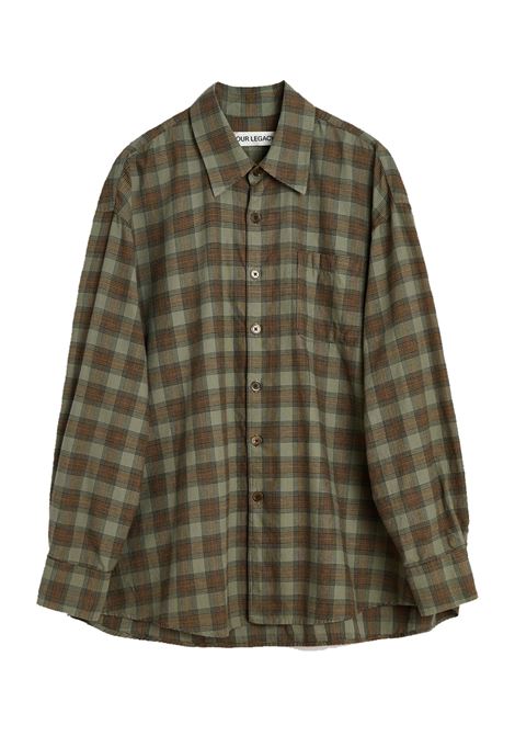 borrowed shirt man green OUR LEGACY | M4252BI